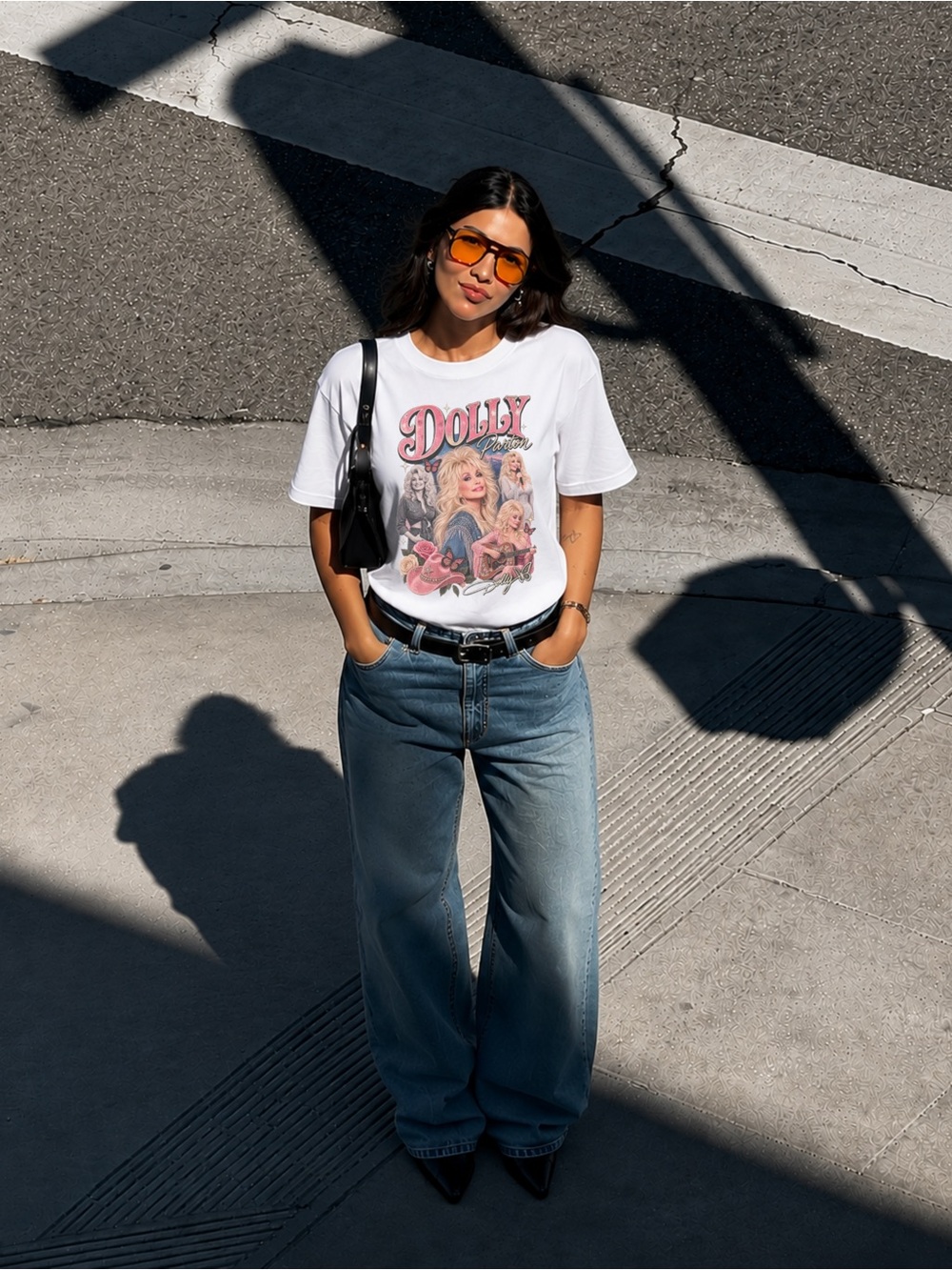 Dolly Parton Music Collage Graphic Tee Unisex T-Shirt - Picture 2 of 7